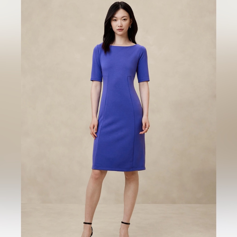 Banana Republic Scuba Seamed Knee-length Dress